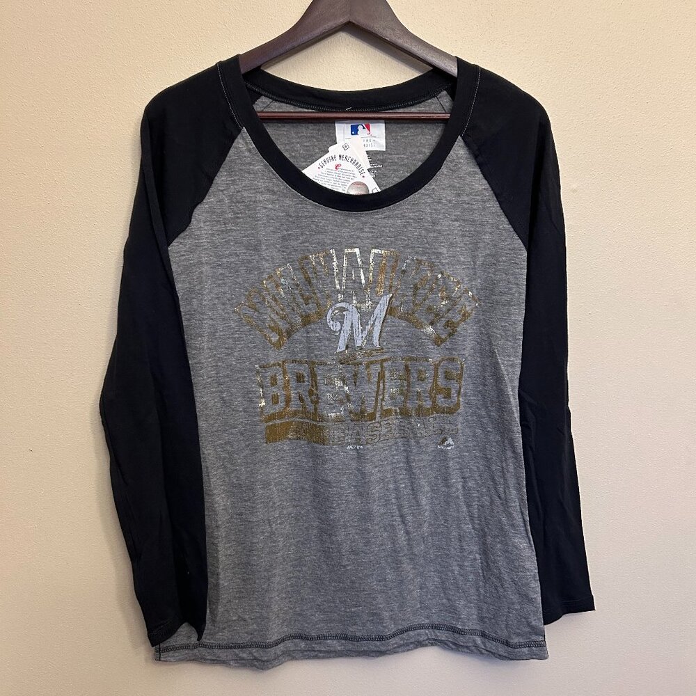 MLB Genuine Merchandise Milwaukee Brewers Women's Large Long Sleeve Shirt